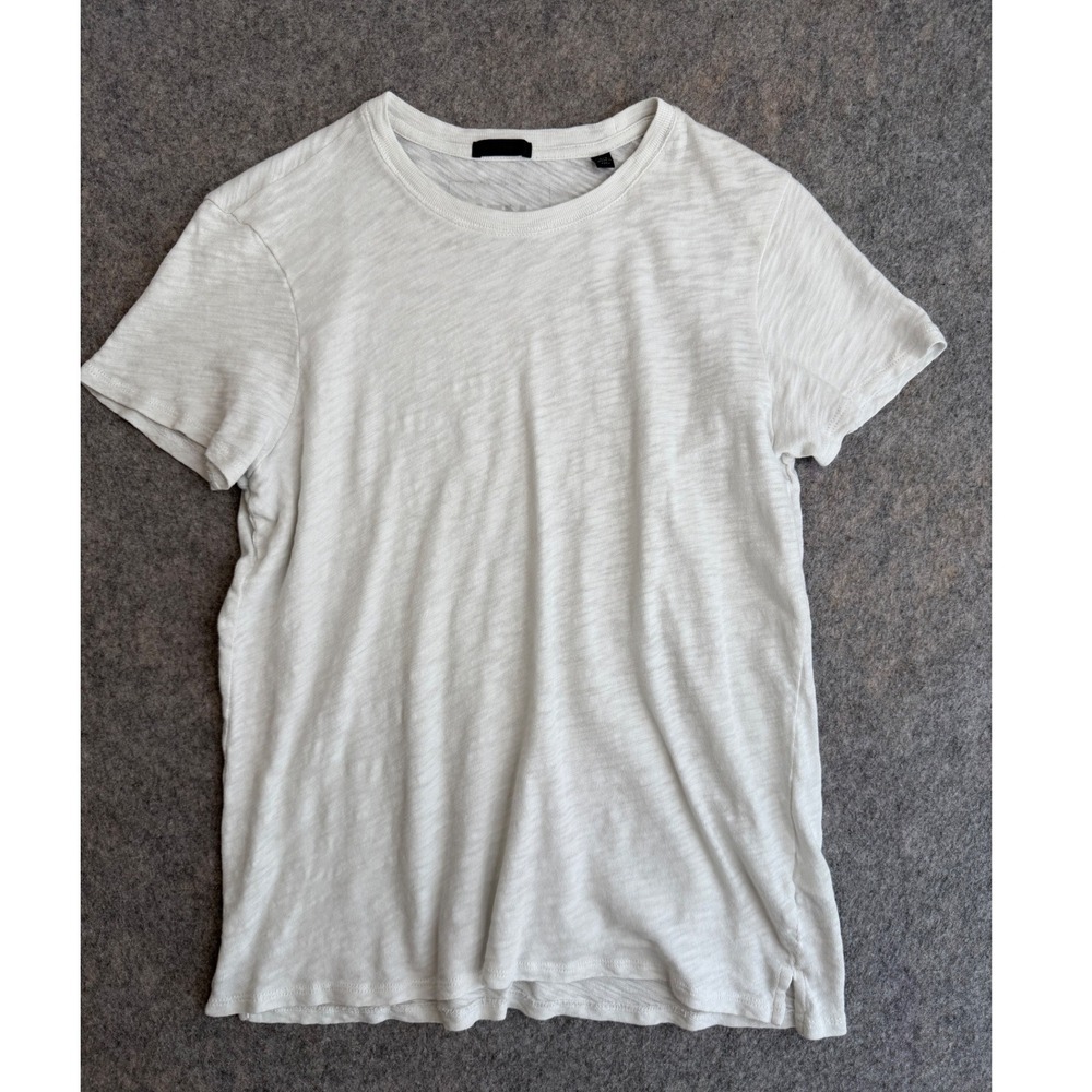 ATM Anthony Thomas Melillo Slub Cotton Tee Womens L White Crew Neck T Shirt
